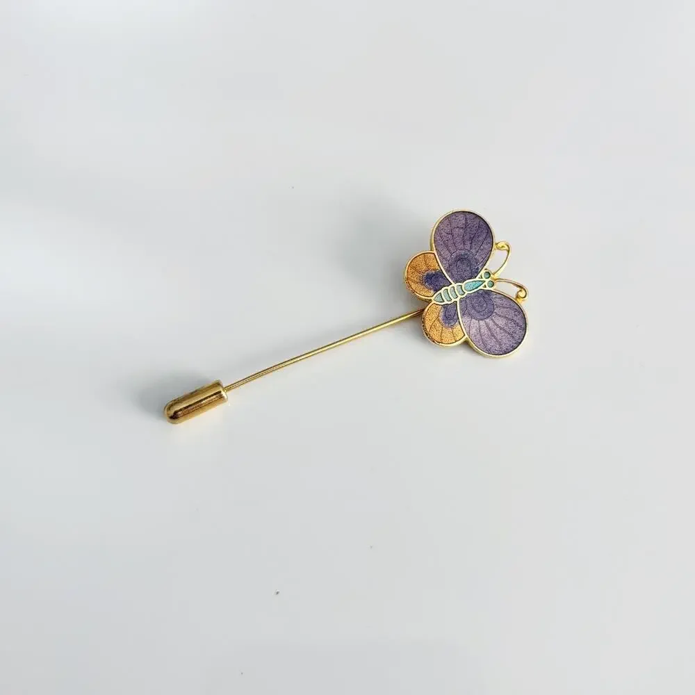 Vintage Stick Pin Set – Butterfly, Floral & Bird Motifs (Set of 3)